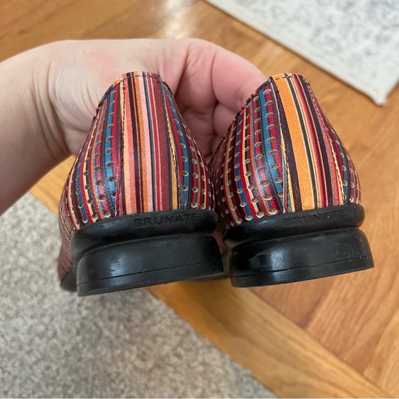 Brunate Made in Italy Colorful Perforated Leather Loafer Pump Size Women's 36 - Picture 10 of 11